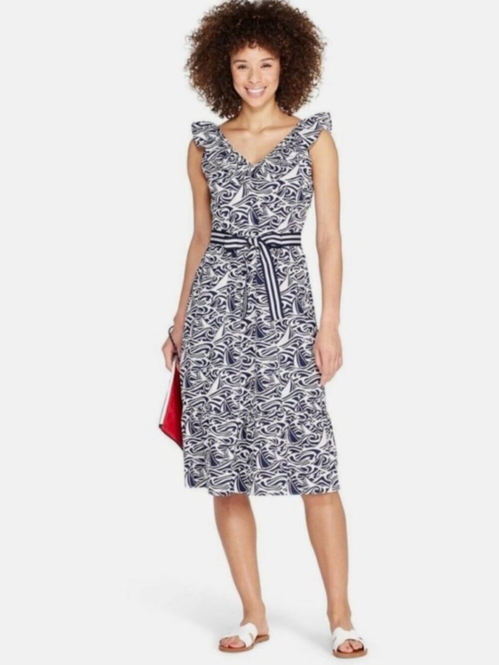 NWT Vineyard Vines for Target Navy/White Sailboat Dress in Women's Small